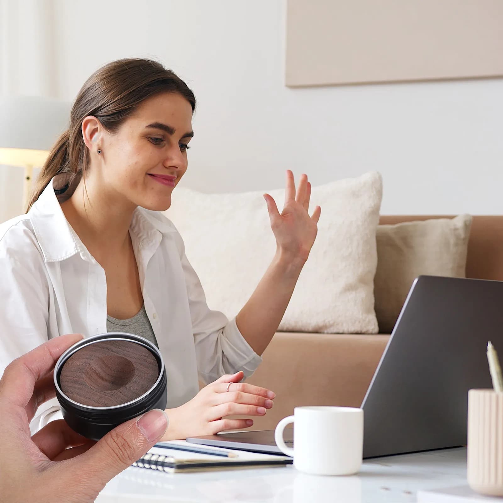 Diffusore Passivo in Legno per Oli Essenziali, Design Mini Elegante, Deodorante per Ambienti Profumati per Camera da Letto, Soggiorno, Bagno, Arredamento Casa, Aromatico
