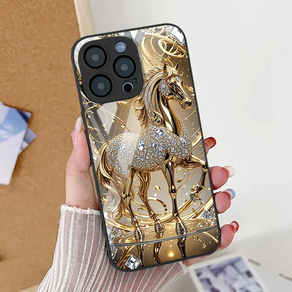 Tempered Glass Phone Case for iPhone 17 Pro Max iPhone 13 16 15 11 12 14 Pro Max 16E 17 Air XR SE 7 8 Plus Shock Cover