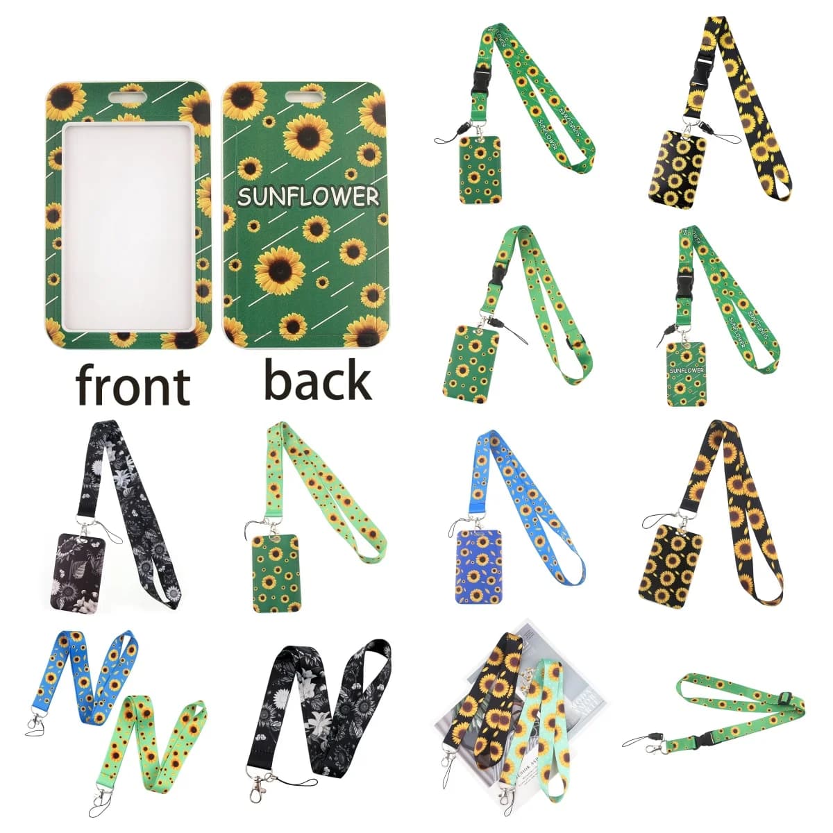 Porta credenziali girasole Cordini stile caldo per tracolla chiave per carta Badge Portachiavi da palestra Portachiavi Accessori Regali