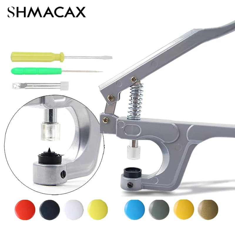T3/T5/T8 Plastic Snap Button Installation Tool Set Resin Snap Button Hand Press Button Machine Button Manual Pliers