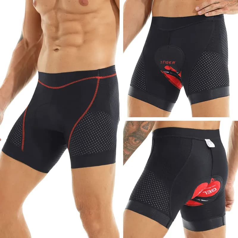 X-Tigre Pantaloncini da Ciclista Aggiornamento 5D Gel Pad Ciclismo Biancheria Intima Pro Antiurto Ciclismo Underpant Bicicletta Bike Shorts Intimo