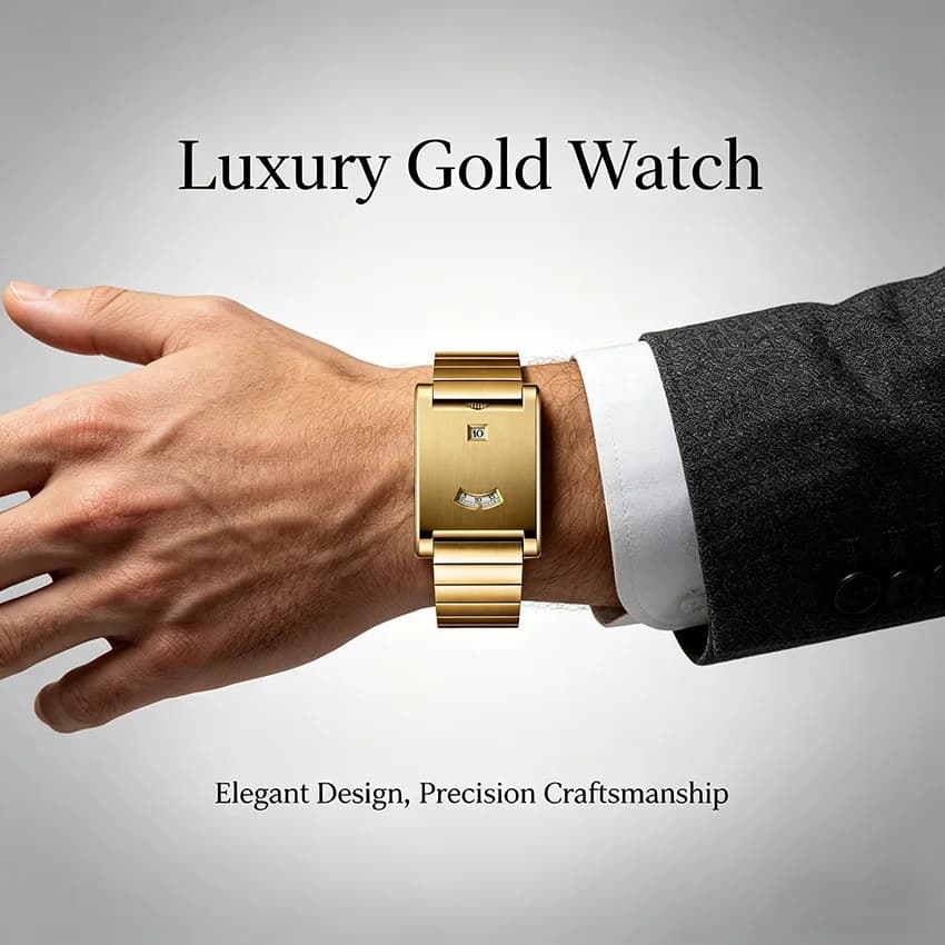 2026 Antique Style Minimalist Square Watch 35mm Customizable Inspired Design Watches with Geometric Windows