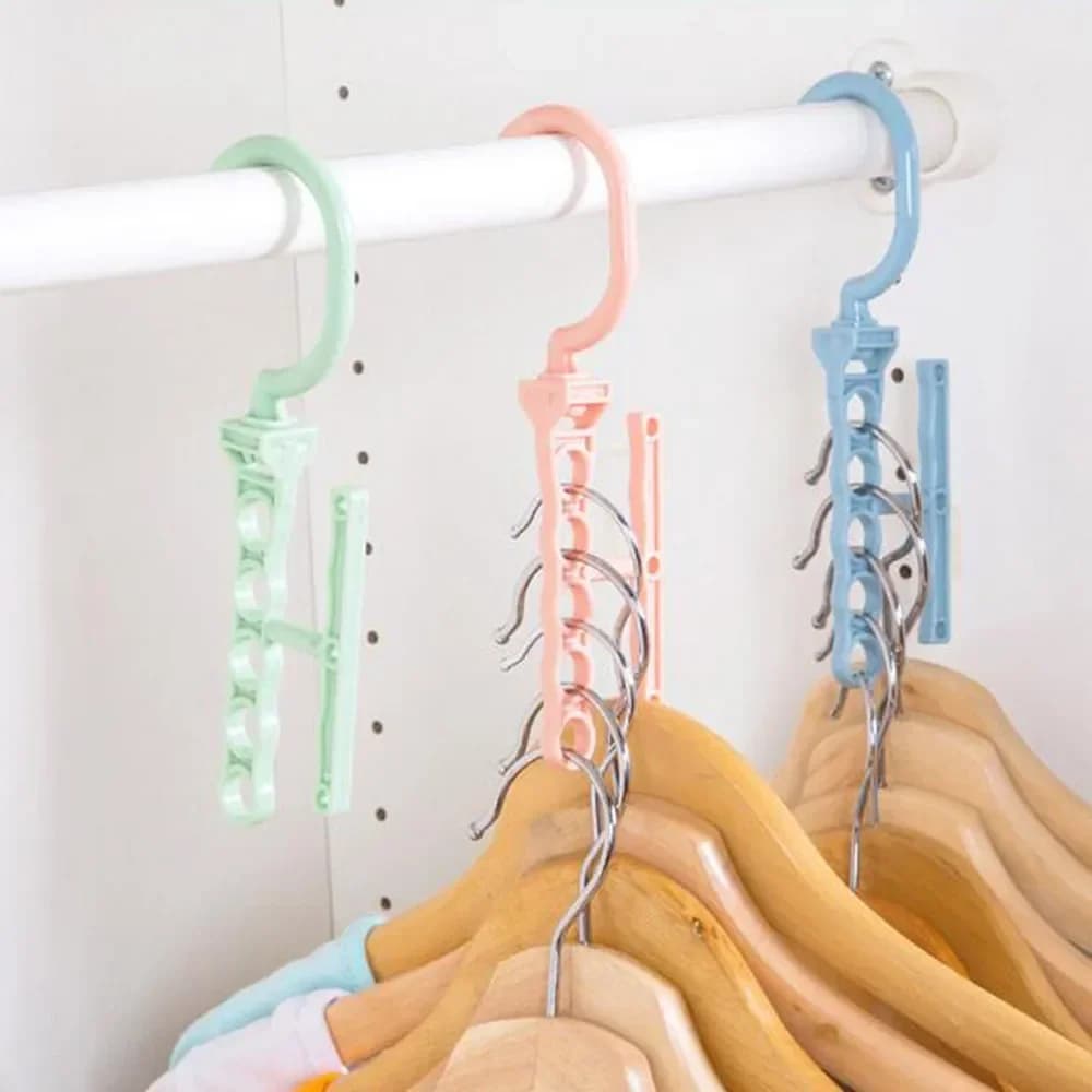 5 holes practical hanger Space saving organizer Wonder clothes hook Magic organizer closet save space