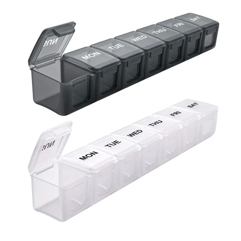 New Hot Portable Large Weekly Pill Organizer Case with 7 Grids 7 Days, Tablet Vitamins Medicine Fish Oils Box Pills Storage