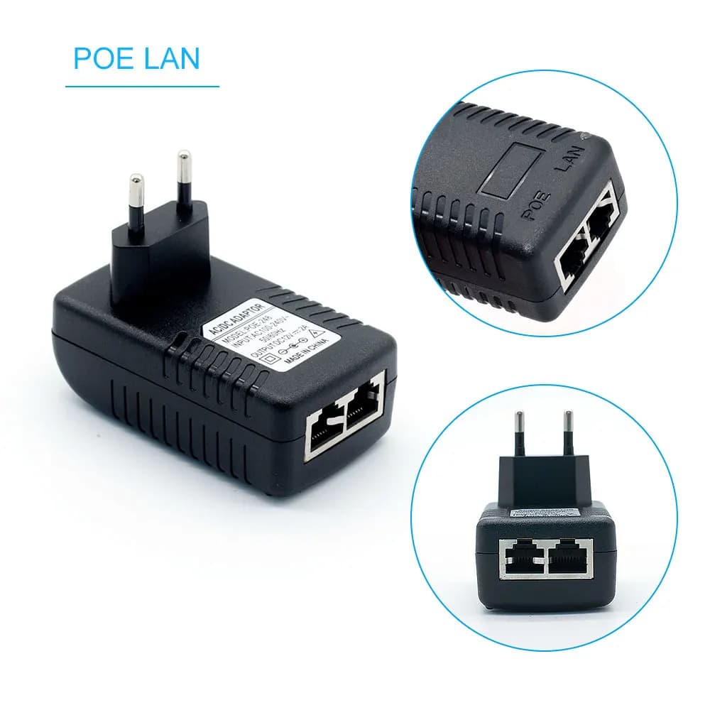 CCTV Security AC 110 V-240 V to DC 12 V 15 V 24 V 48 V 0.5A 1A POE Injector power adapter Ethernet Camera IP Phone PoE Power Supply