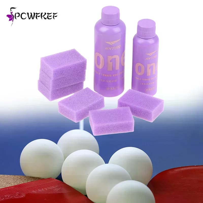50/100ml Professional Inorganic Collar Ping Pong Rack Ping Pong Bat High Adhesive Rubber Sticker With Sponge clean