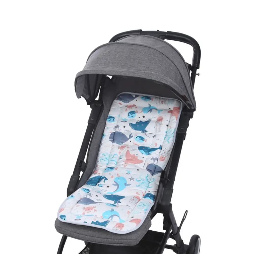 Cuscino Portatile Antivento per Passeggino con Motivi Animali, Imbottitura in Cotone per Seggiolino Auto, Accessori per Passeggino
