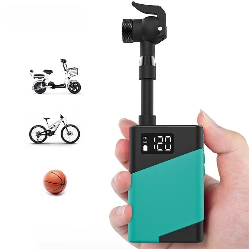 ESSEN Mini pompa d'aria Pompa elettrica portatile per bici intelligente ad alta pressione per autostrada con avvio della pressione dei pneumatici