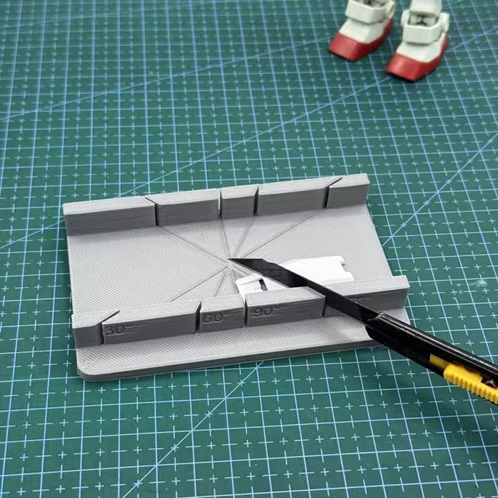 30 ° /45 ° /60 ° /90 ° Strumento modello di fissaggio per taglio angolare Strumento per taglio multi-angolo Strumenti artigianali per modello Kit diorama Kit per modellare hobby