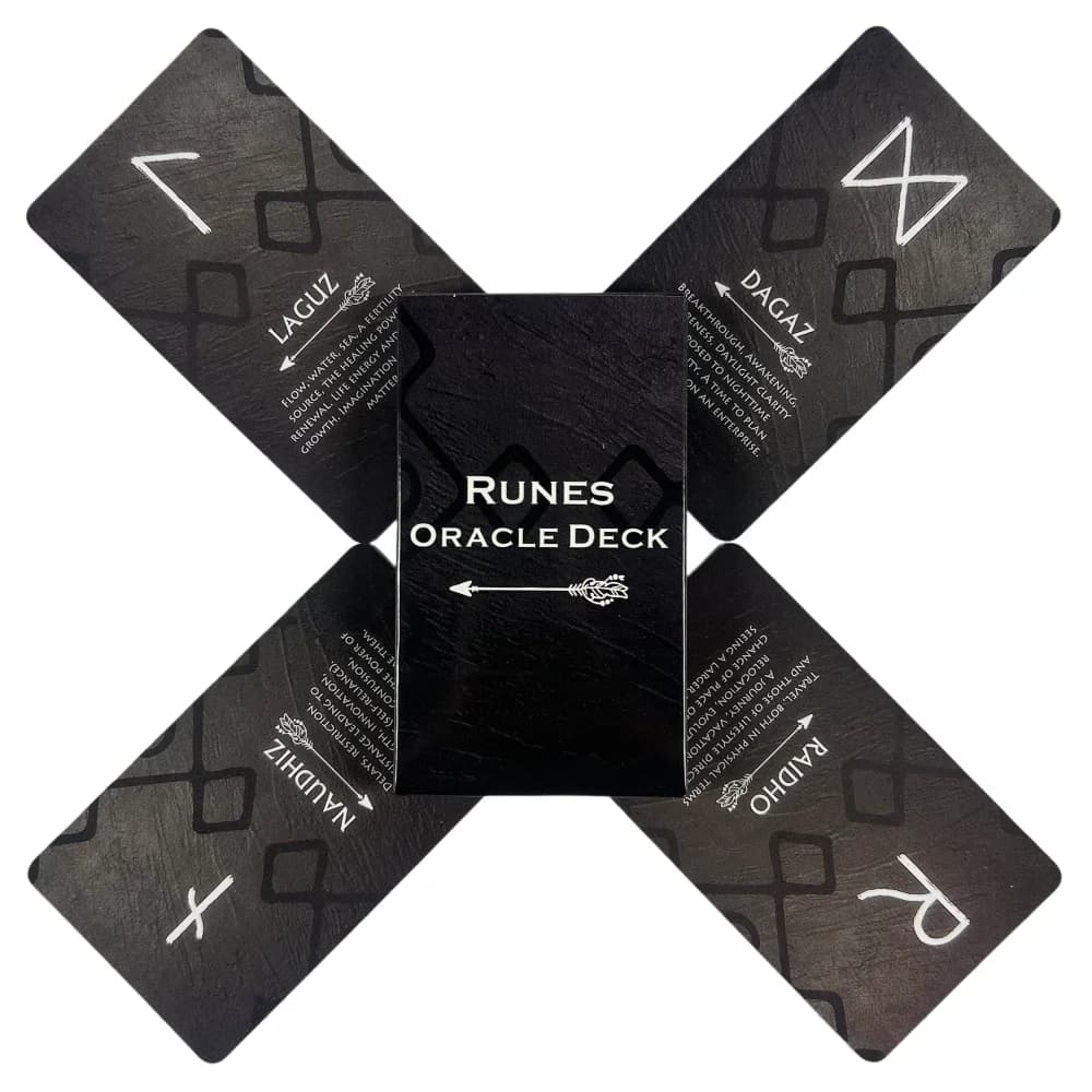 Tarot Runes Oracle Cards Deck 26 Cards 10*6.3cm Board Game for Life Lighting and Transformation