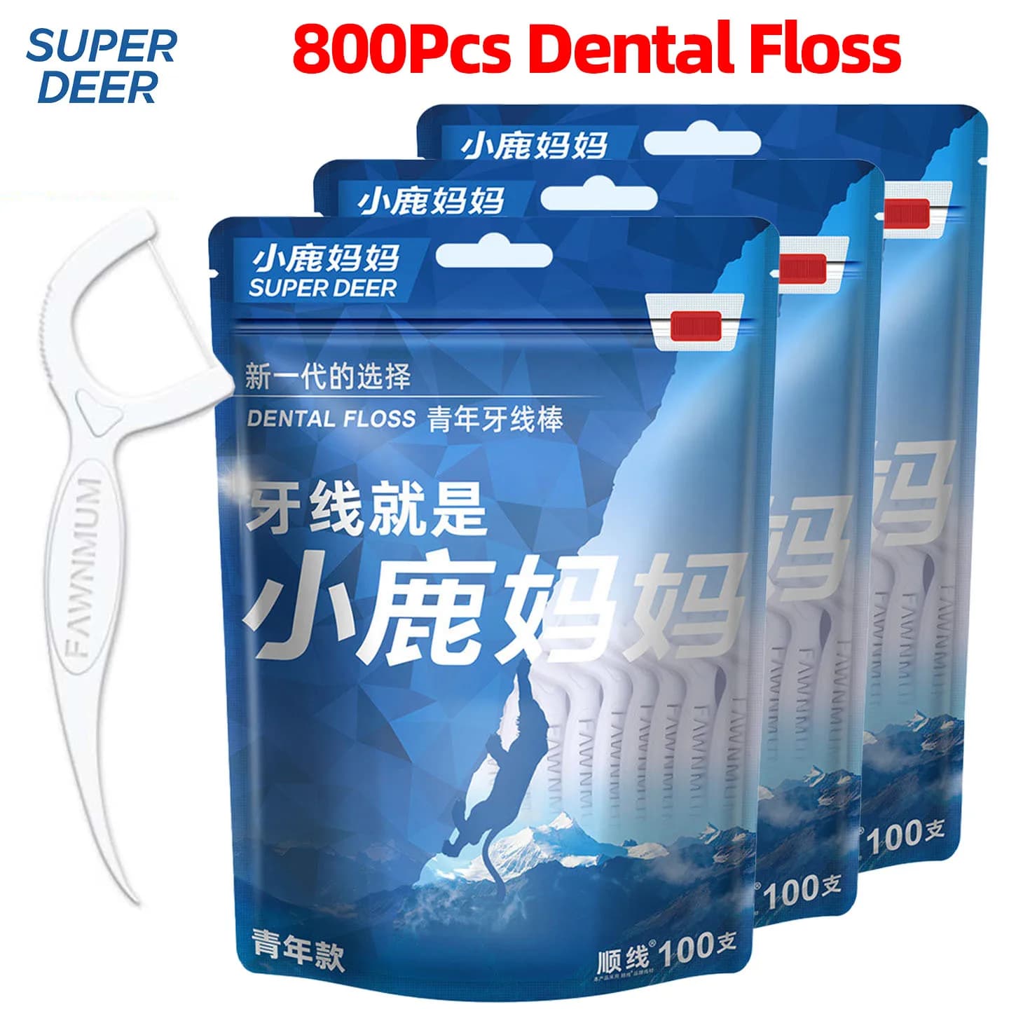 800 Pieces Interdental Wire, Stuzzicadents, Brushes Disposable for Cleaning and Hygiene Oral