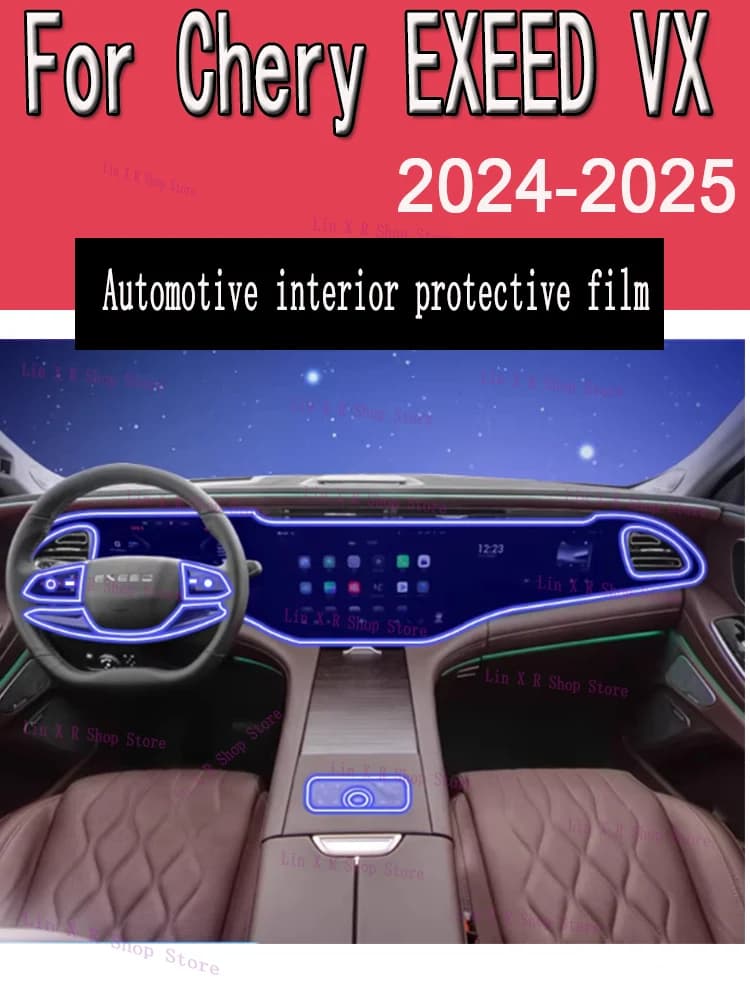 For Chery EXEED VX (2024-2025) Car Gear Panel Film Dashboard Protective Wall decal Interior Anti-scratch Film Cover Accessories