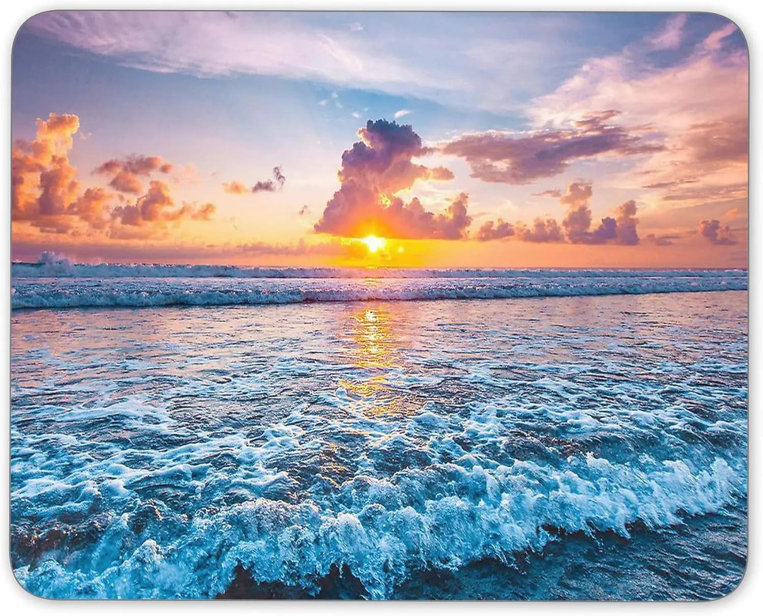 Sunset On The Ocean office mouse mat, non-slip natural rubber mouse mat, rectangular mouse mat