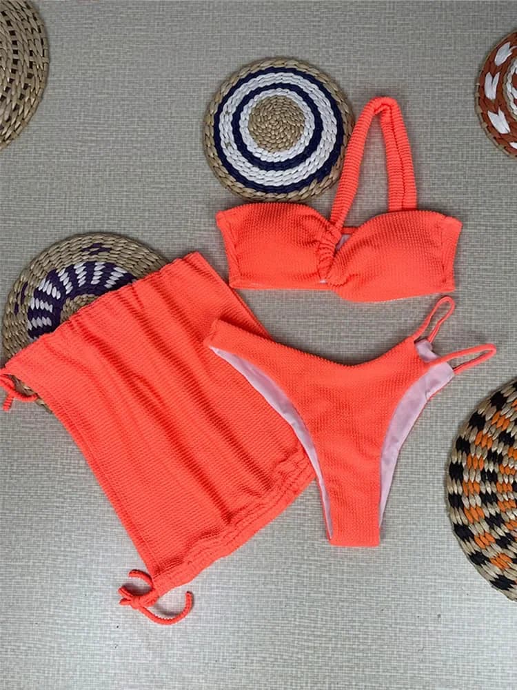 Sexy 3pieces Micro Bikini 2026 Women Swimsuit Female Swimwear Thong Bikinis Set Brazilian Beach Wear Bathing Suit Biquini