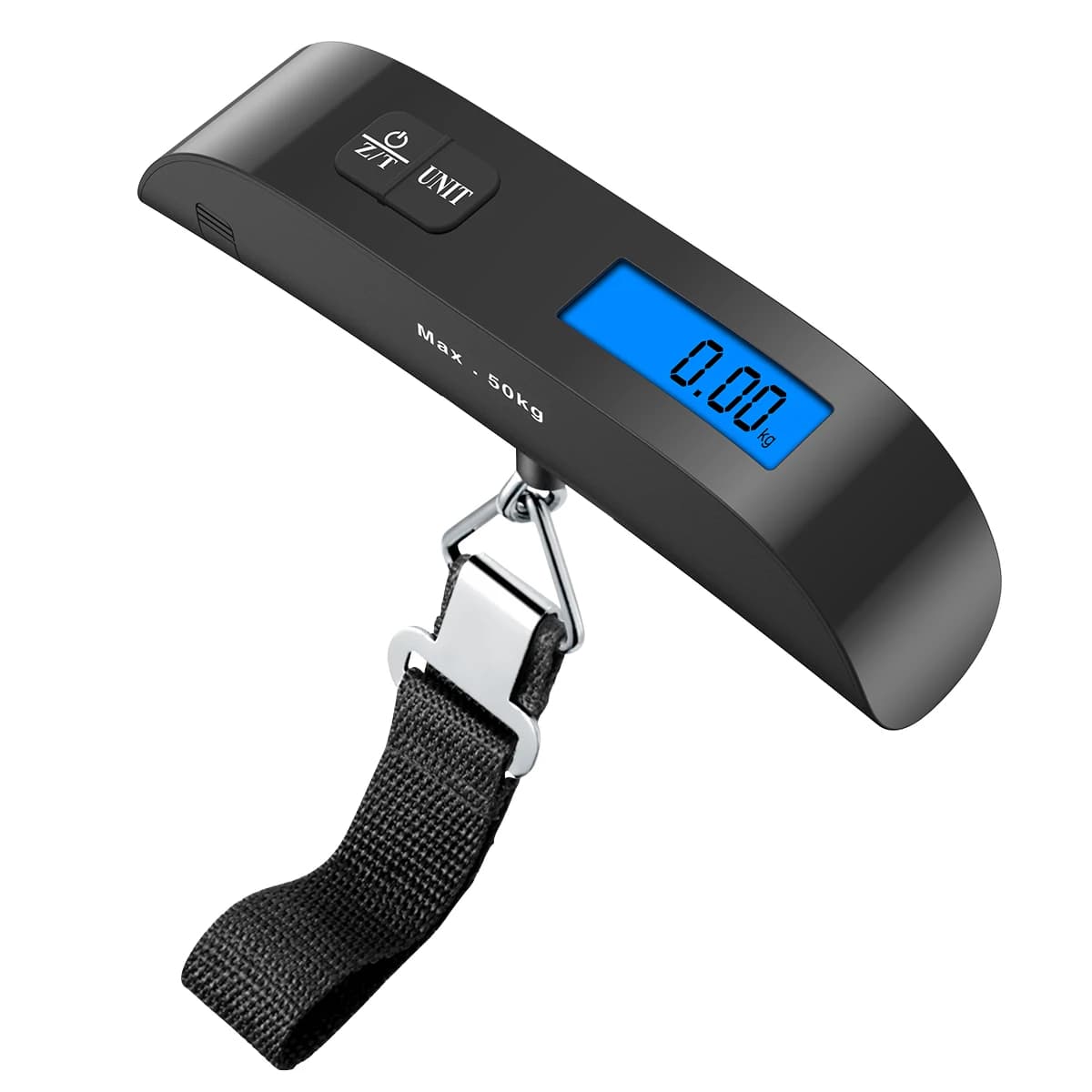 50kg/10g Bilancia per bagagli portatile LCD Bilancia elettronica digitale per valigia Borsa da viaggio con manico Ponderazione Gancio per pesci Bilancia sospesa