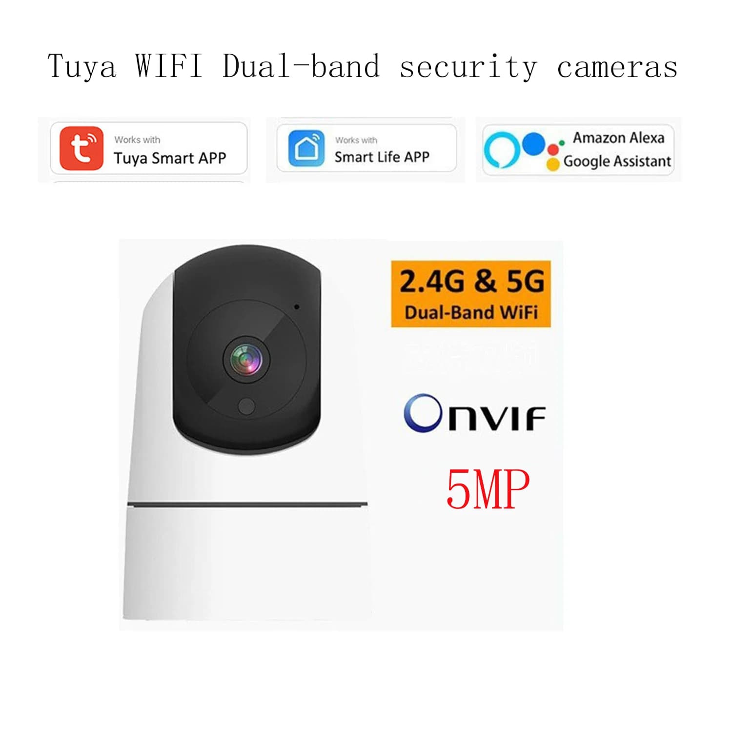 3/5MP TUYA PTZ Telecamera IP WiFi 1080P 2.4G Visione notturna Bidirezionale Voce Cloud Storage Telecamera di sicurezza esterna per interni Baby Monitor