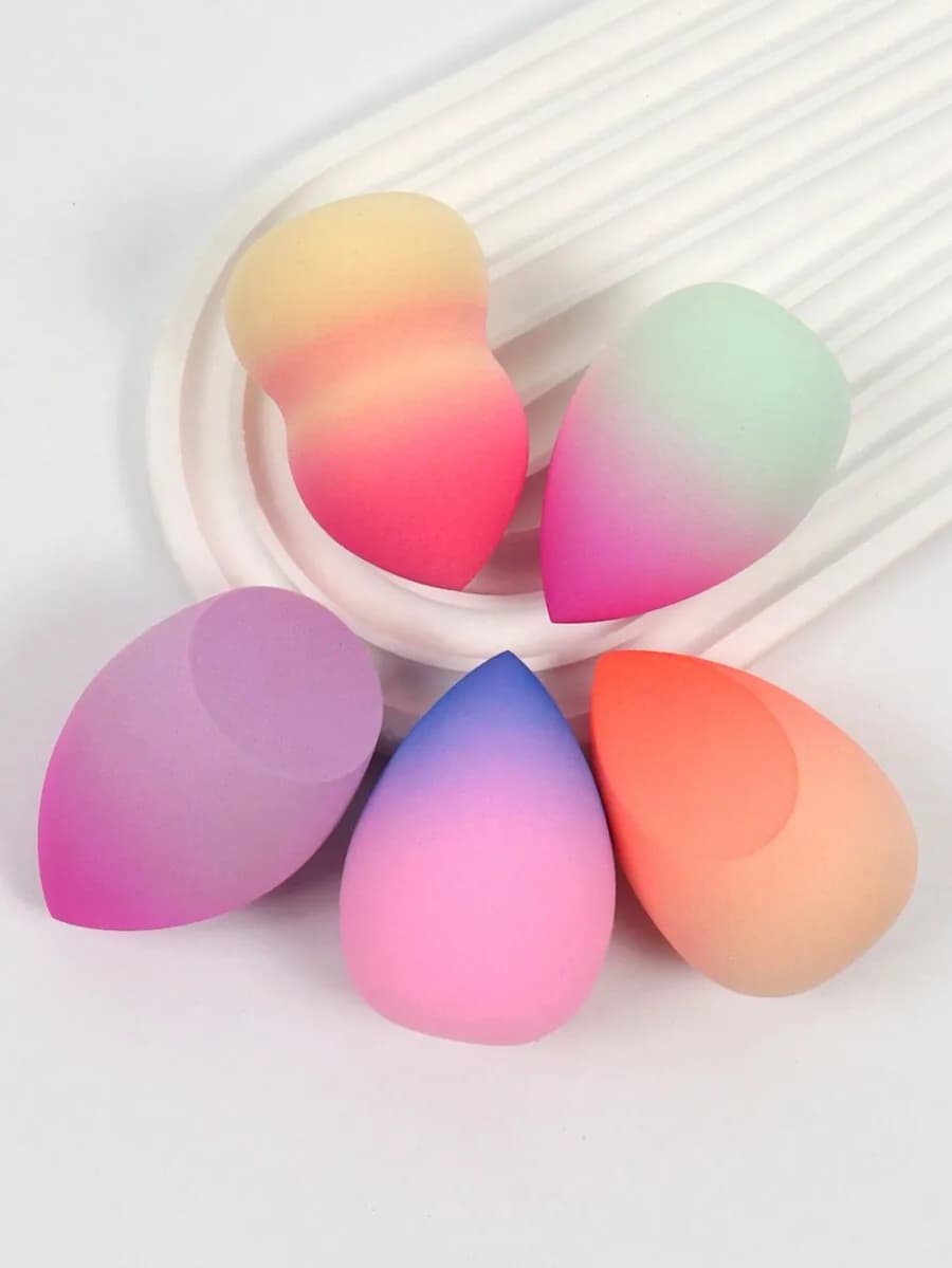 Spugne per sfumare il trucco con colori sfumati, 30 pezzi, applicatore a doppio uso senza lattice per fondotinta liquido, in crema e in polvere, per tutti i tipi di pelle