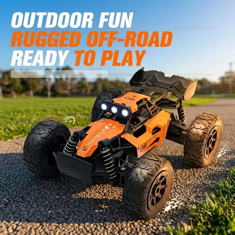 Alloy RC Car 1:32 Scale 2WD 2.4G Offroad Climbing Drift Vehicle LED Lights Remote Control Toy Car for Kids Boys Outdoor Play Gif