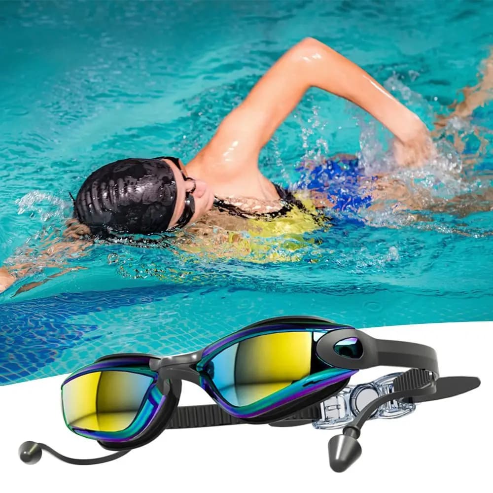 Occhialini da Nuoto Creativi HD Estivi, Impermeabili, Antiappannamento, per Immersioni, in Silicone Regolabile, per Uomo e Donna