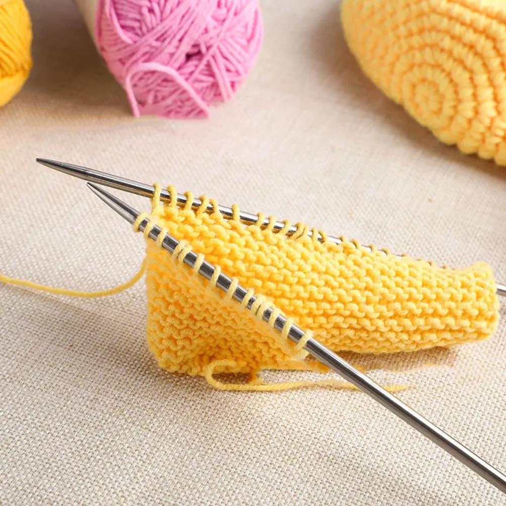 Kit di 35 Ferri da Maglia in Metallo Leggeri e Robusti, a Punta Doppia, per Lavori Artigianali con Filato e Forniture per Maglieria