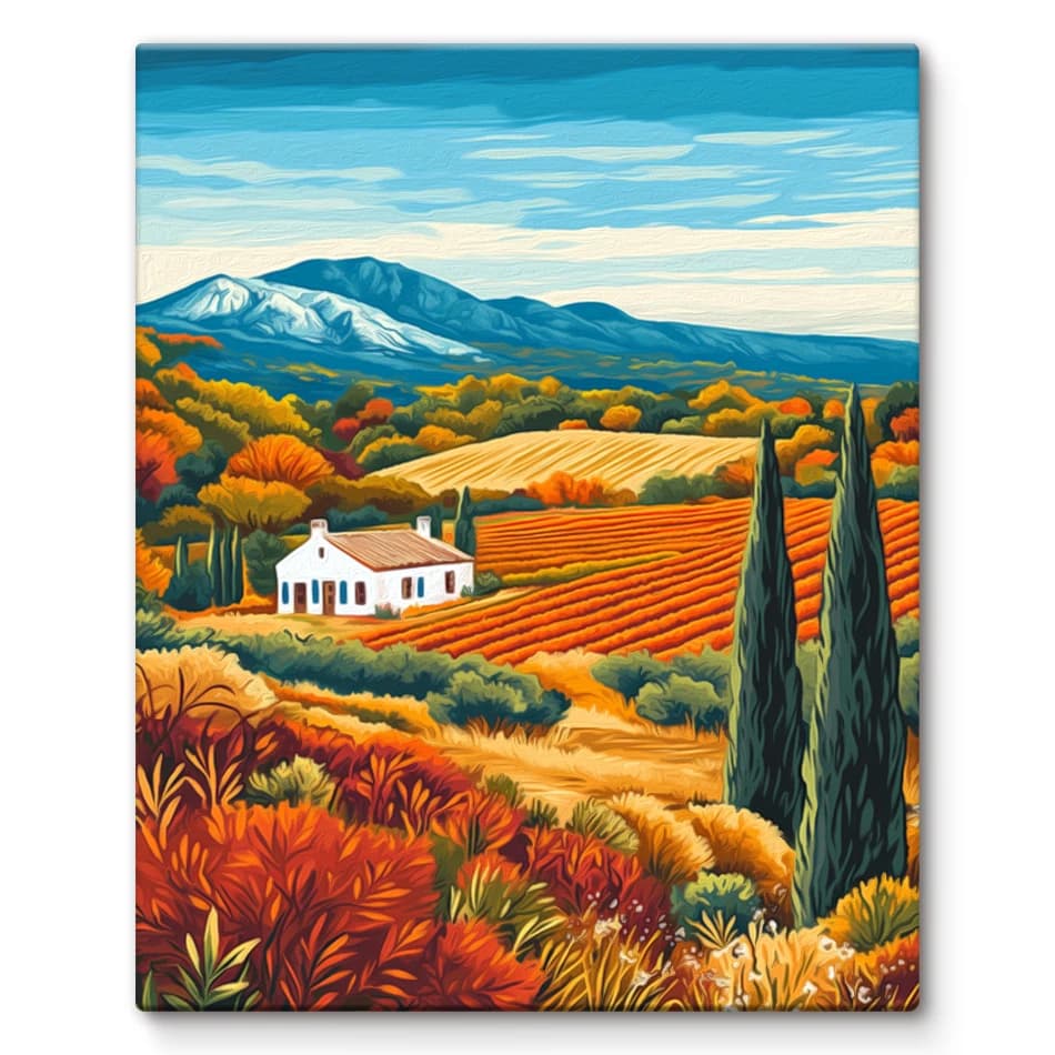2026-Painting By Numbers Acrylic,House,spring scenery,green,Drawing On Diamond,Coloring For Adults,Acrylic Paints,Handmade,Kit
