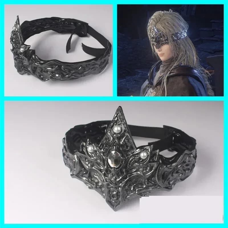 DARK SOULS Serie III Fire Keeper Cosplay Corona Maschera Occhiali Benda sull'occhio Cos Costumi Maschera per il viso Mascherista Carnevale di Halloween