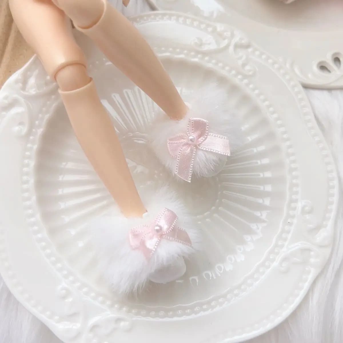ICY DBS Blyth Doll Winter Boots about 3.5cm Toy Shoes Blythe Shoes Plush shoes cute doll shoes
