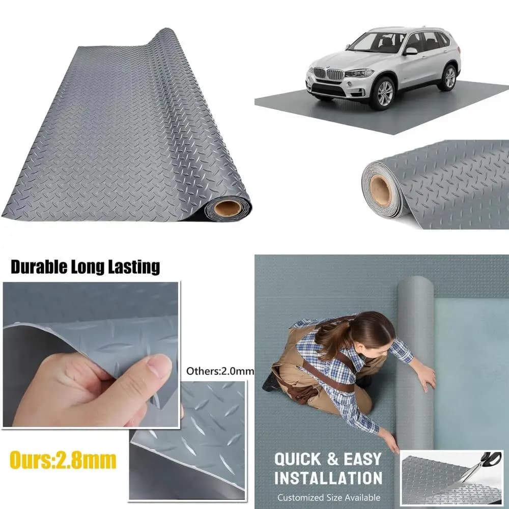 PVC Garage Mat Thickness, Anti-slip Anti-slip Protector Car Resistant, Trailers, SUVs, basements, Gyms (30 cm x 19,5 m) - G