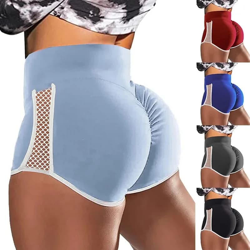 Leggings da palestra estivi da donna, pantaloncini elasticizzati per migliorare i fianchi da donna, pantaloncini sportivi casual, pantaloncini sportivi a vita alta