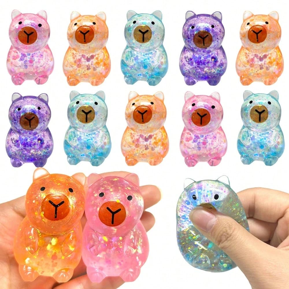 1 Pezzo Giocattolo Squishy a Forma di Capibara, Giocattolo Sensoriale Morbido a Lenta Risposta per Alleviare lo Stress delle Dita, Palla Antistress Ultra Morbida con Texture Simile a Pasta, Gioco Portatile per Feste, Atmosfera Vivace, Regalo per Compagni di Classe e Studenti