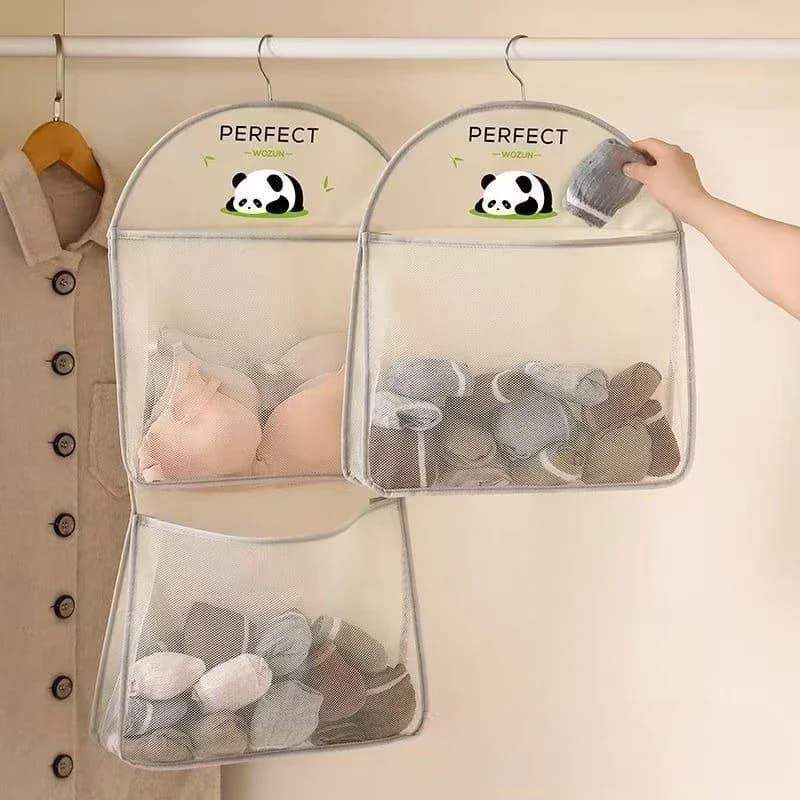 Organizer for Home Wardrobe, Breathable Mesh Bag for Underwear and Socks, Basket for Toys and Dolls