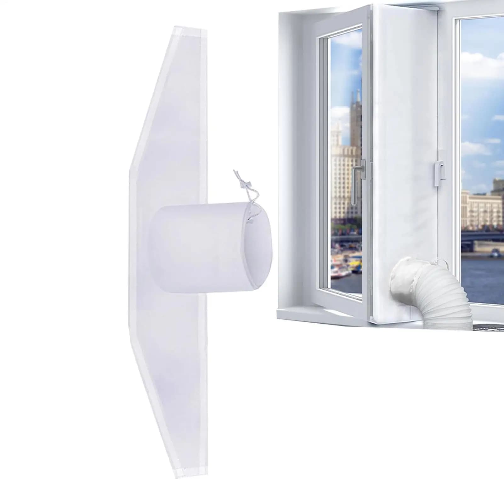 3/4/5m AC Window Seal Kit Portable AC Window Vent Kit No Drilling Waterproof Fully Sealed Air Conditioning Vent Sealing Cloth