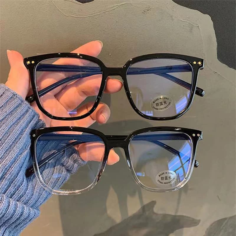 Transparent Computer Glasses Women's Frame Men's Square Glasses Anti Blue Light Blocking Glasses Optical View Glasses