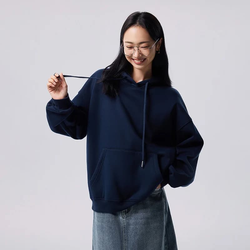 Toyouth felpe in pile da donna 2023 autunno manica lunga felpa con cappuccio allentata multicolore Casual Versatile Pullover caldo