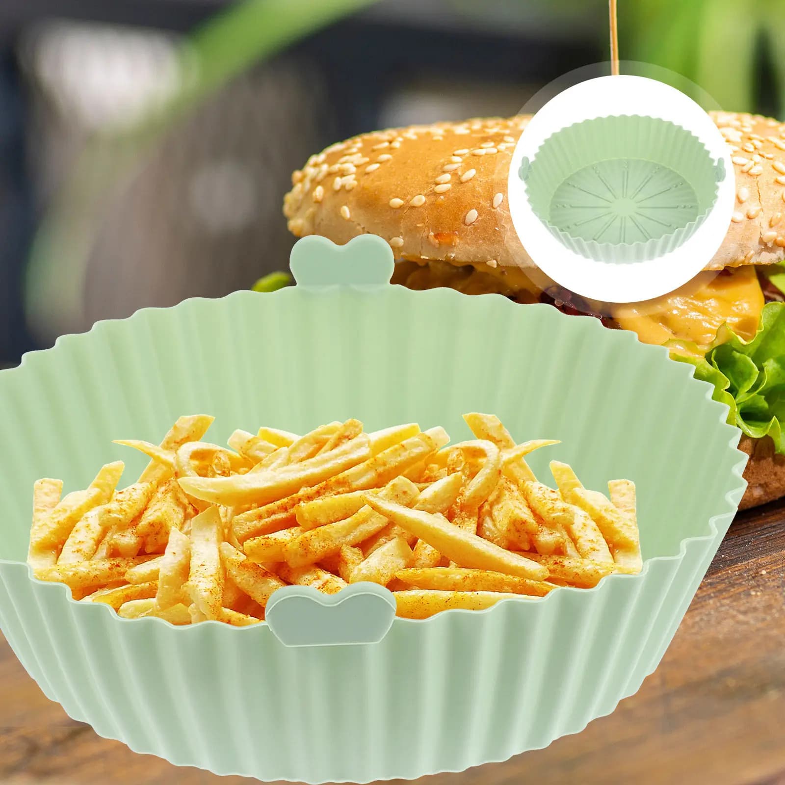 Silicone Carpet for Air Fryer, Resistant to wear, Non-stick, Practical Kitchen Accessories, Easy to clean and reusable