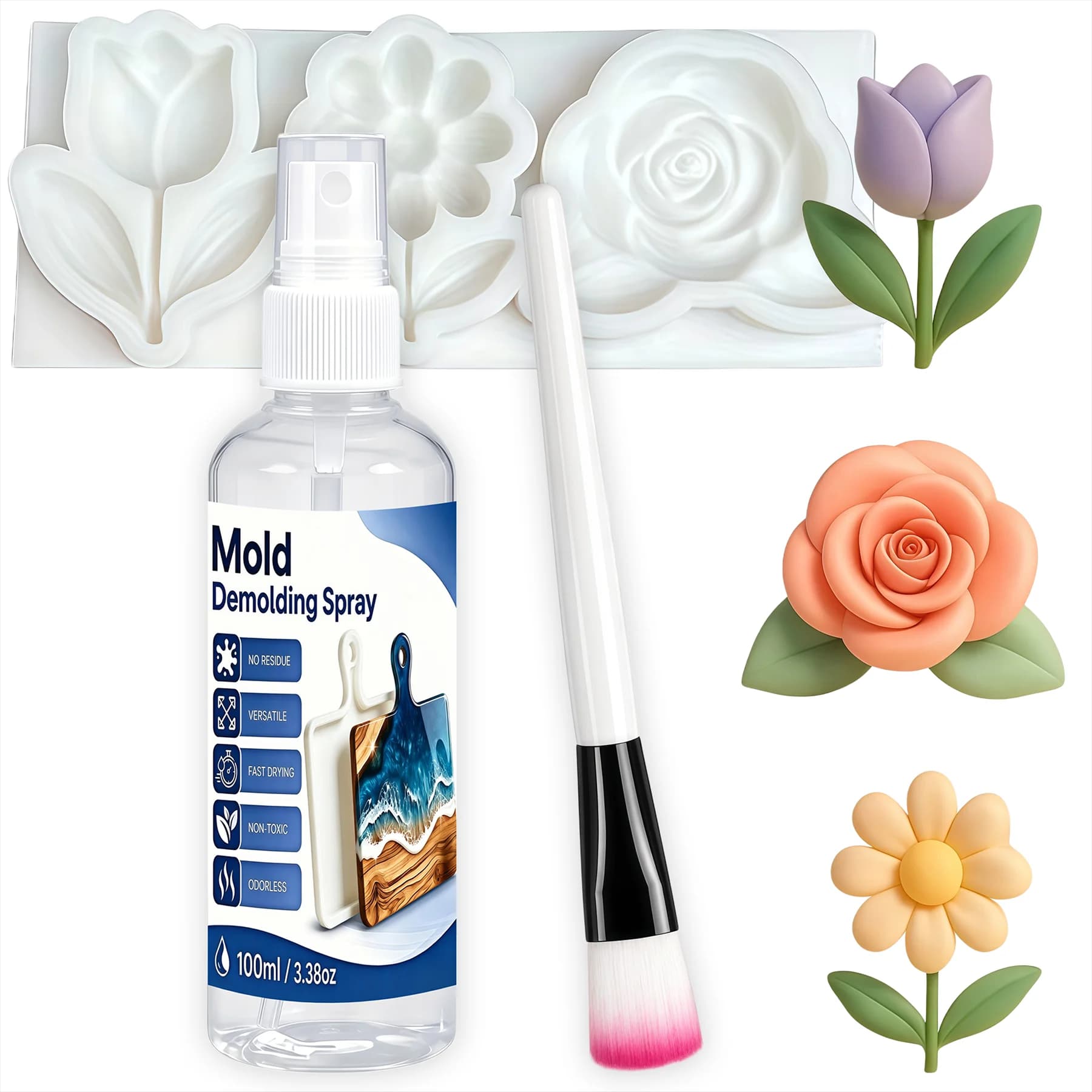 7Oz/3.5Oz Mould Spray for Candle Making And Epoxy Resin, Professional Non-Stick Mould Agent, Extend Mould Life