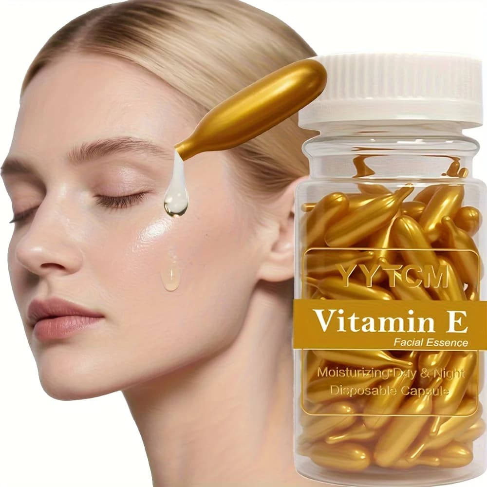 Siero alla Vitamin E Capsules, Monodose Essence Capsules, Hydrating and Nutrients for Viso Skin, 90 Capsules/Flacone - 1 Flacone