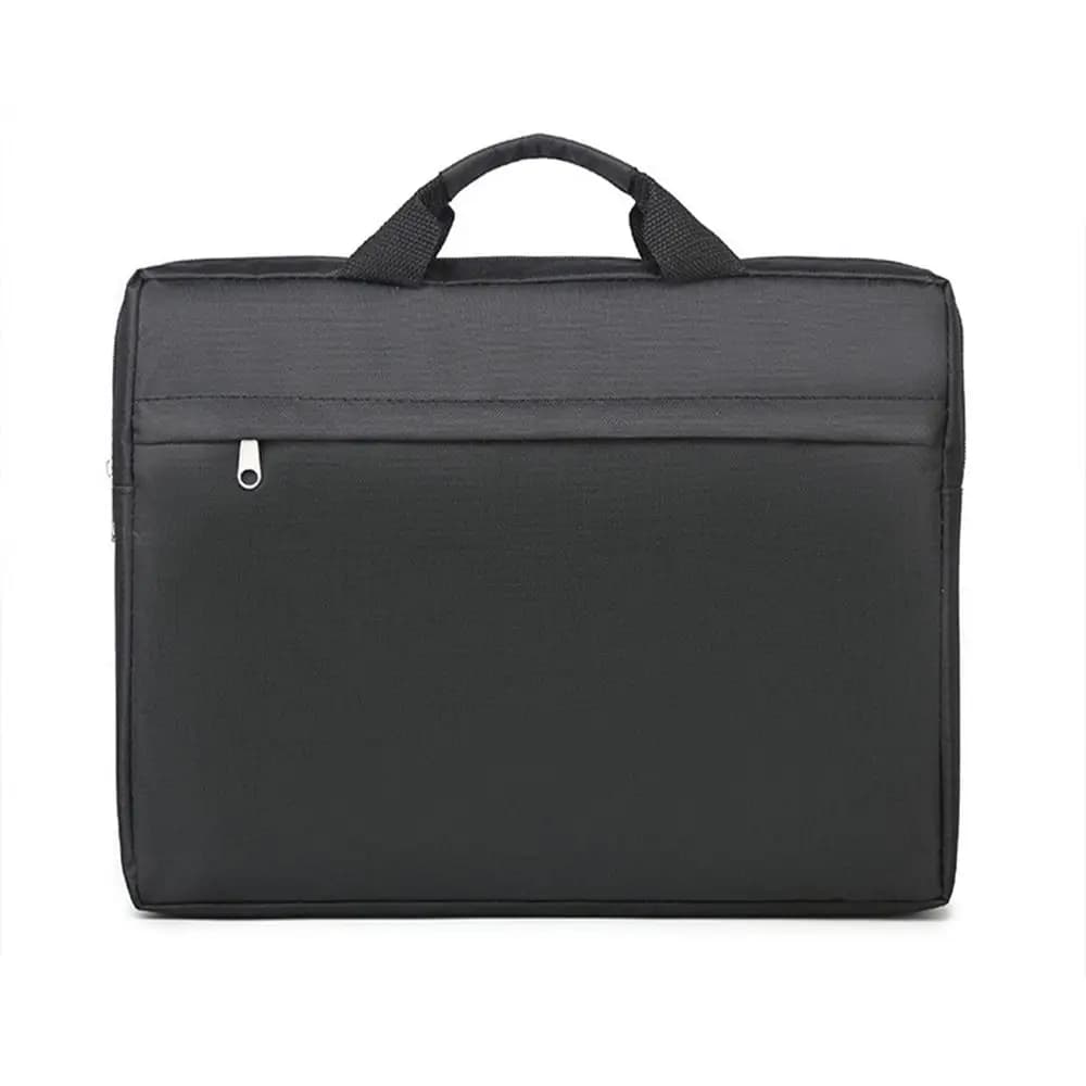 Borsa Portadocumenti Resistente per Uomo, Valigetta Spessa per Documenti, Borsa da Lavoro Nera Multistrato per Laptop