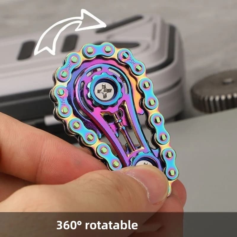 Fidget Chain Spinner a mano in metallo Catena Gear EDC Antistress Ansia Giocattoli Focus ADHD Strumento Ufficio Giocattoli antistress