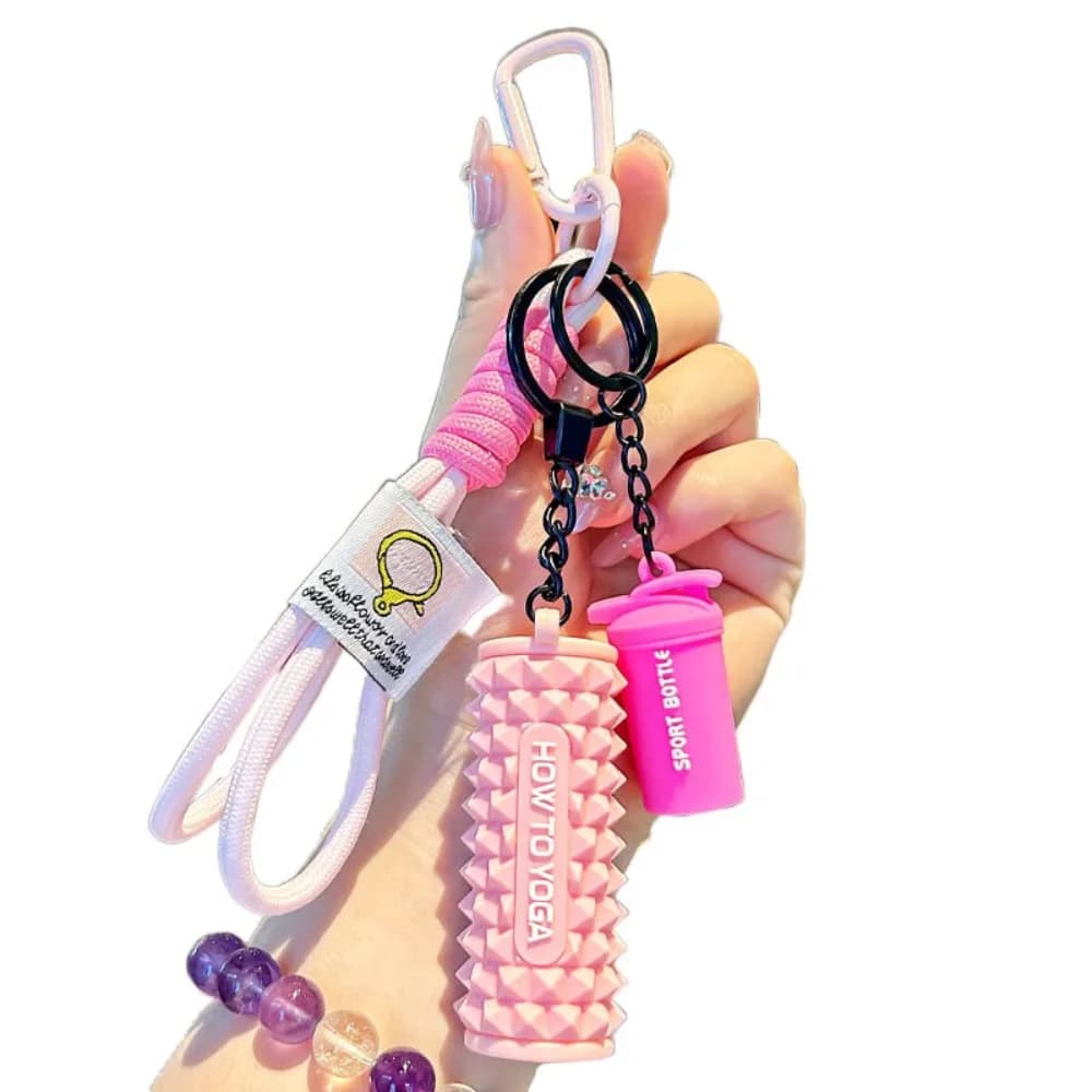 Keyring with detachable barbell discs, water cups with Dopamina design, keyring with simulated handlebars, creative pendant Fitness INS series, gifts