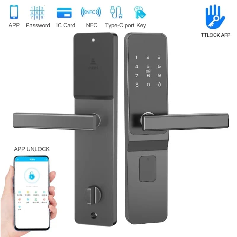 TTlock Hotel Lock Smart Door Lock Password serratura elettronica IC Card NFC APP sblocco remoto Homestay appartamento Password Locks