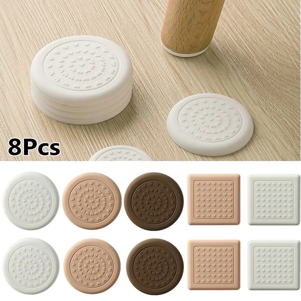 8 pezzi autoadesivi per mobili, piedini per sedie in silicone antiscivolo, copri gambe per tavoli, protezione per il pavimento del divano, accessorio per mobili