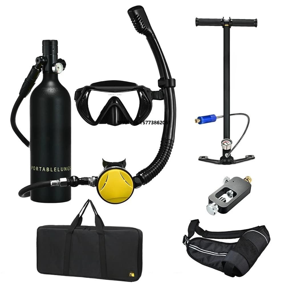 X4000Plus 1L Aluminum Diving Set Snorkel, New Design, High Pressure Profonde Diving Portable Equipment