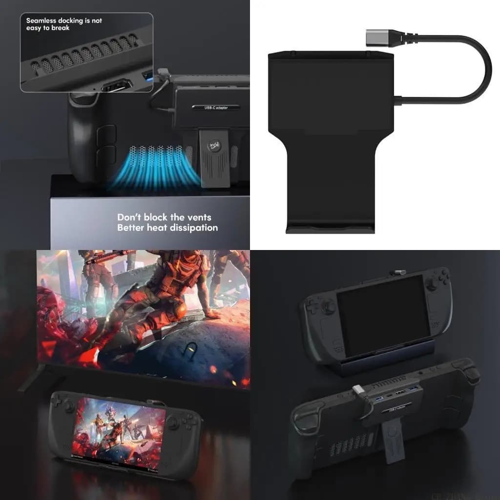 Docking Station E56B Base ricarica per supporto dock 5 in 1 da 100 W USB 4K a 60 Hz per SteamDeck