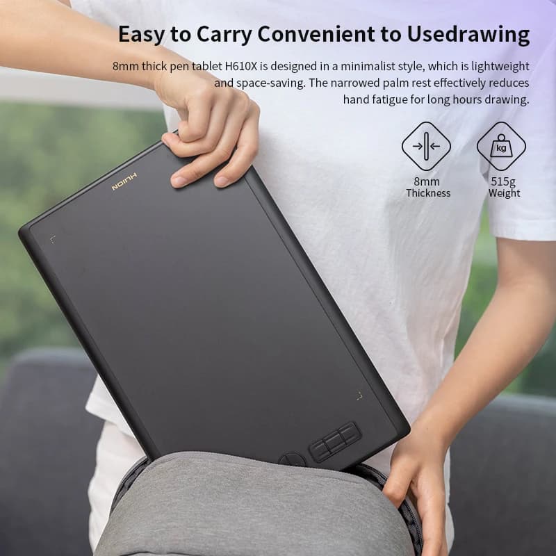 NEWH610X 8192 Levels Battery-free Graphic Pen Tablet Graphic Designing Drawing Tablet