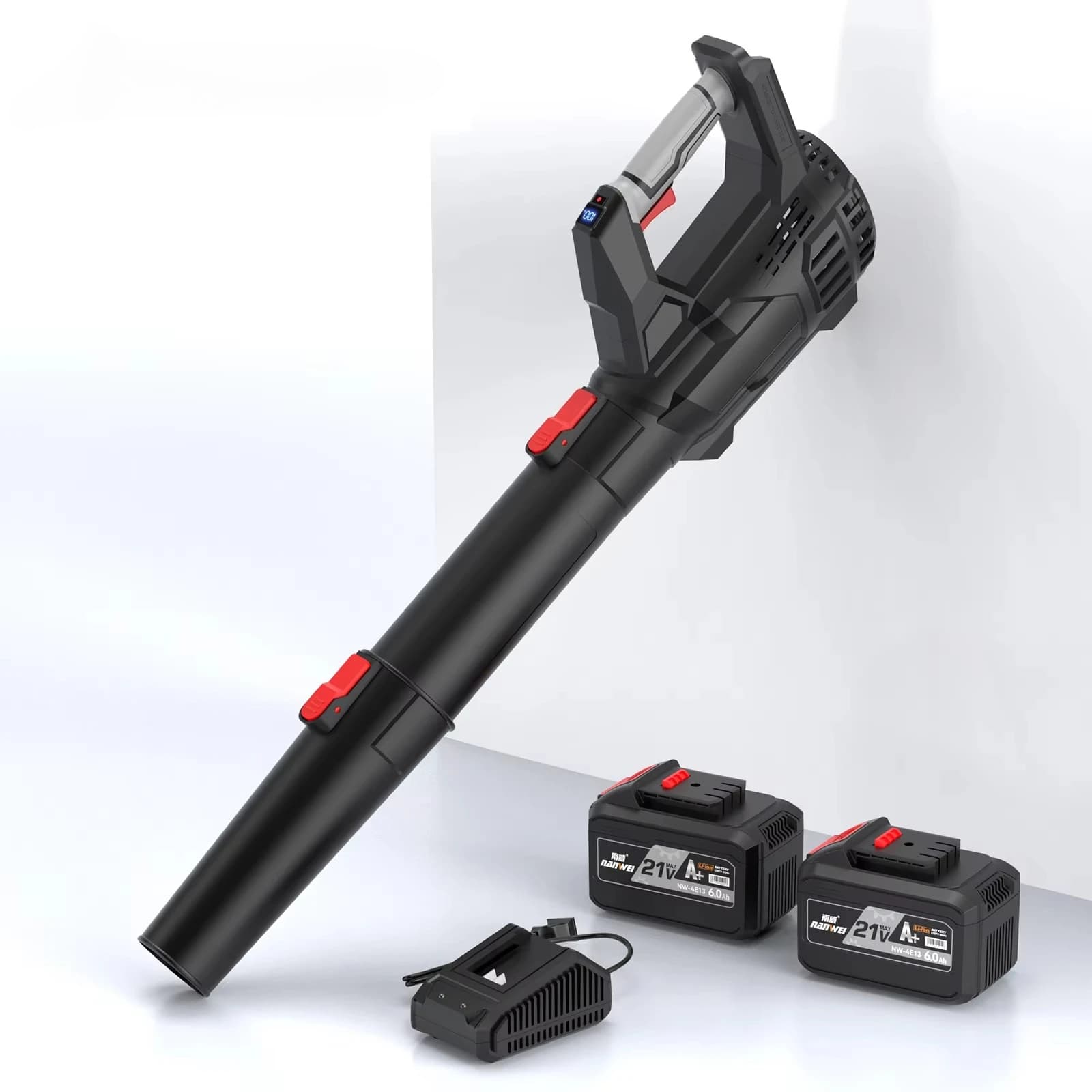 21V Industrial Blower for Powder and Snow Removal, Powerful Battery Dryer with Plastic Brushless Motor