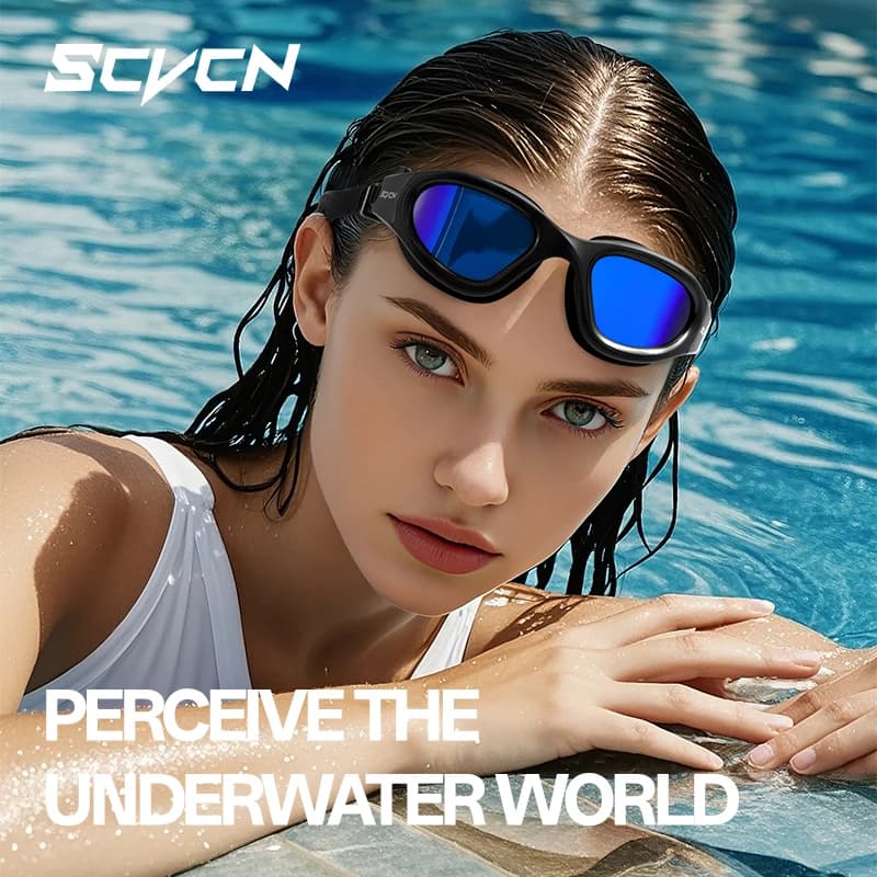 SCVCN New Swimwear Anti-sweeping Glasses Polarized Water Sports Sealing Man Woman UV400 Silicone Diving Glasses