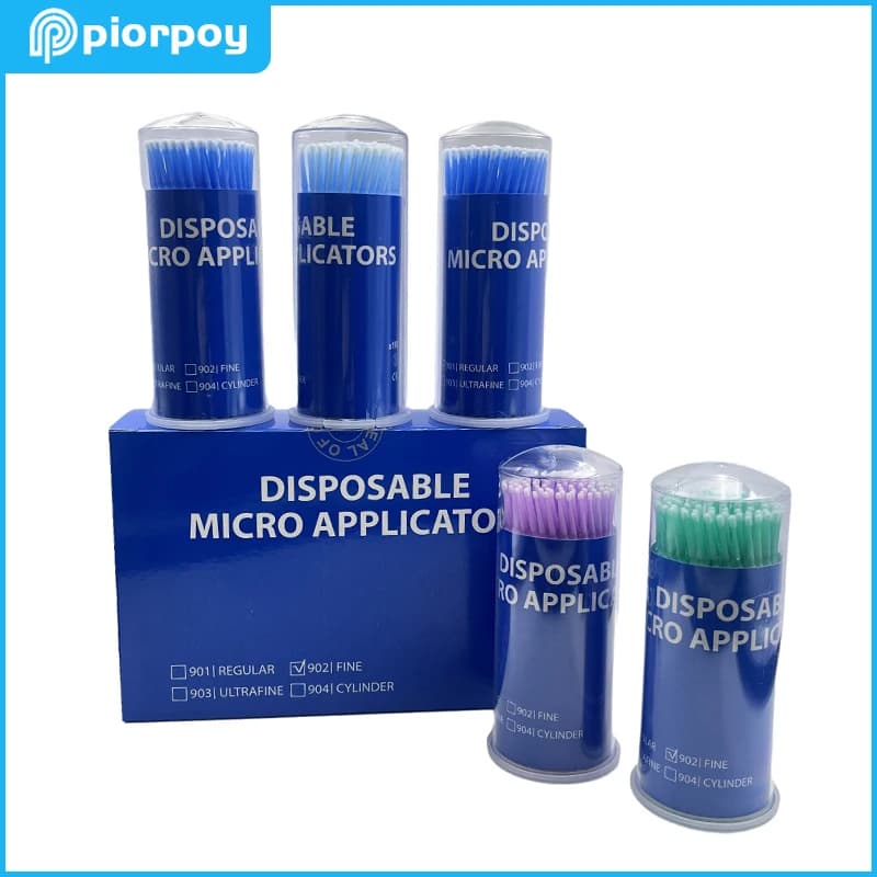 PIORPOY Dentale Micro Brush Use And Drop Micro Brush Folders Folders Long Dentistry Whitening Oral Tooths Extension Tools