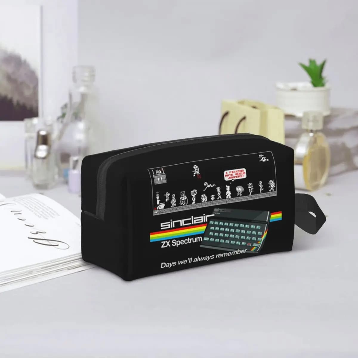 Zx Spectrum Queue Jumpers Makeup Bag Cosmetic Organizer Storage Dopp Kit Toiletry Cosmetic Bag for Women Beauty Pencil Case