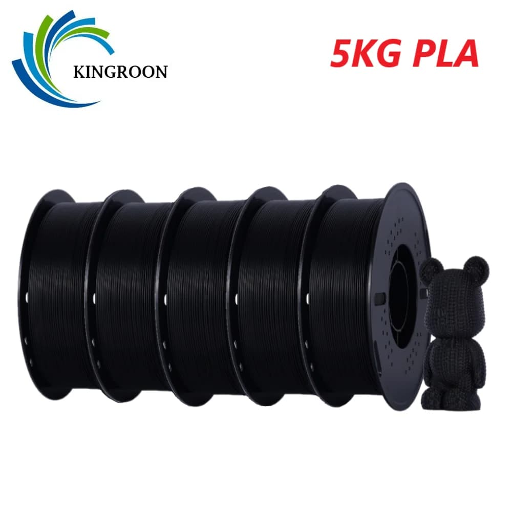 KINGROON 5KG PLA Filament 1.75mm 1KG/Rotoli Material FAI DA TE Print 3D Multi-color Cladding Without Bubbles Neatamente Ferita Gift FAI DA TE